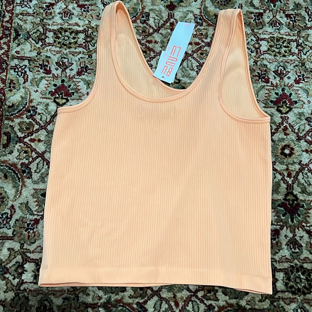 Orange Ribbed Tank Top Size XL by Bunulu New - Picture 2 of 3